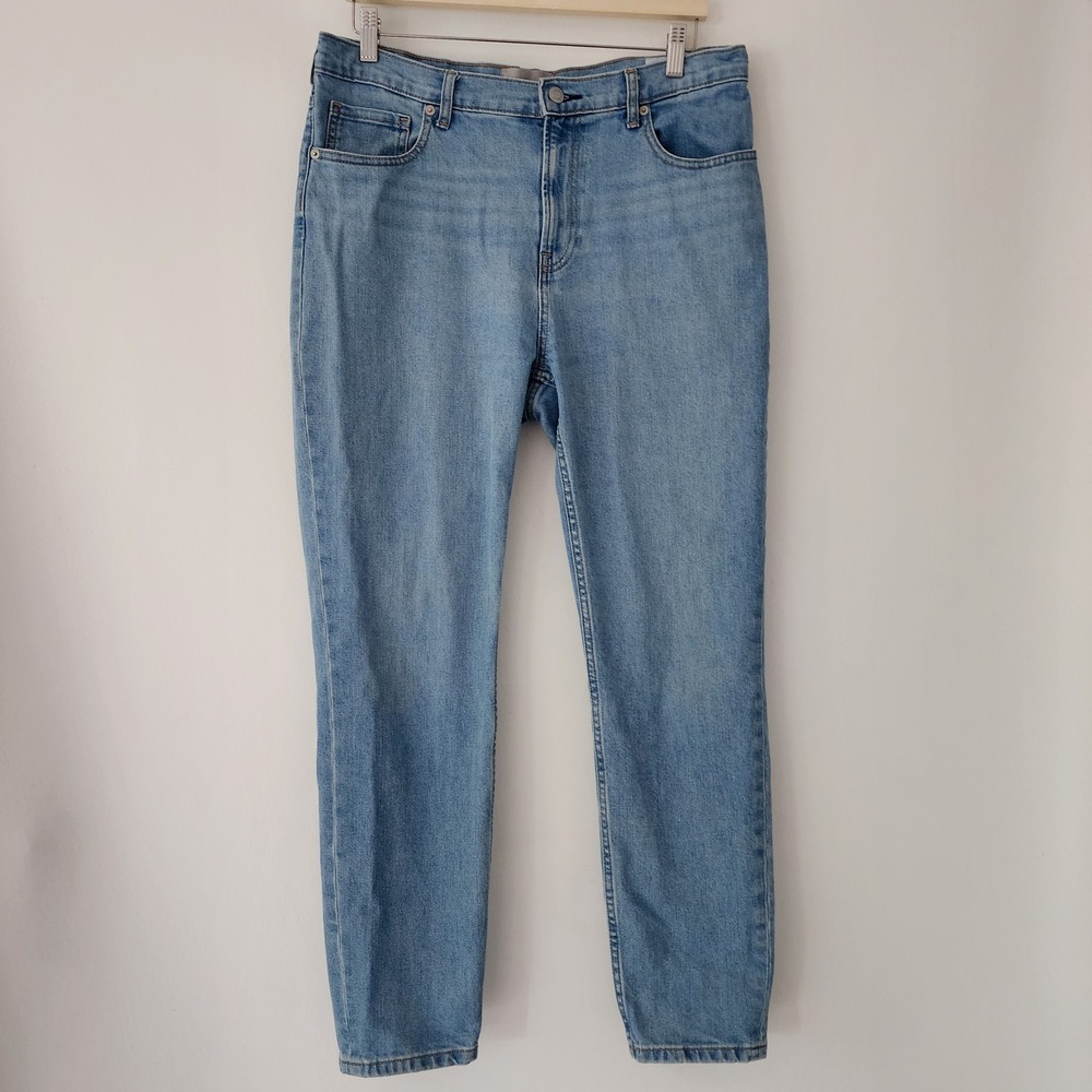 Everlane Womens Denim Jeans Size 32 Ankle Light Wash High Rise